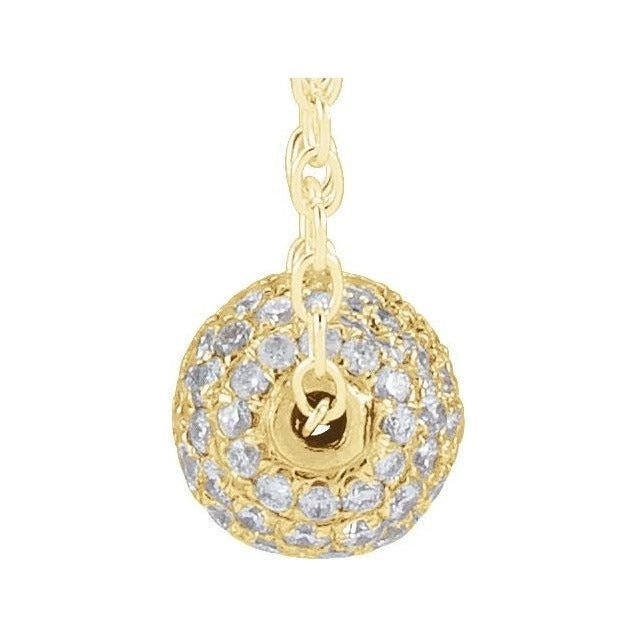 Natural Diamond Pavé Ball Necklace