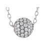 Natural Diamond Pavé Ball Necklace in 14K white gold