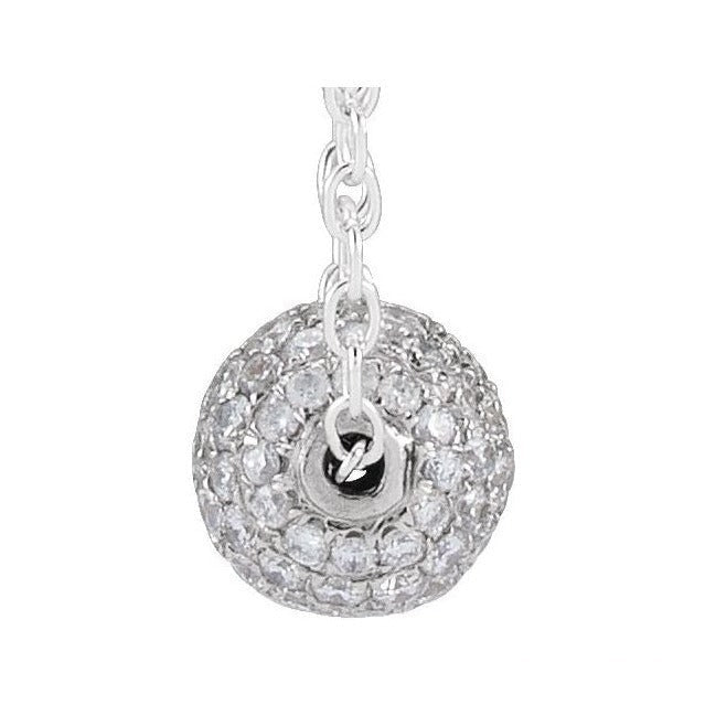 Natural Diamond Pavé Ball Necklace
