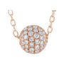 Natural Diamond Pavé Ball Necklace in 14K rose gold