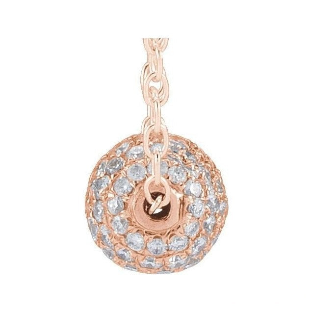 Natural Diamond Pavé Ball Necklace