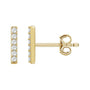Natural Diamond Pavé Bar Earrings in 14K yellow gold