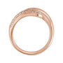 Natural Diamond Pavé Dome Wrap Ring in 14K rose gold, alternate view