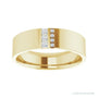 Natural Diamond Pavé Duo Squared Band in 14K yellow gold, alternate view