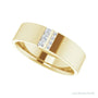Natural Diamond Pavé Duo Squared Band in 14K yellow gold, alternate view