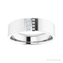 Natural Diamond Pavé Duo Squared Band in 14K white gold, alternate view