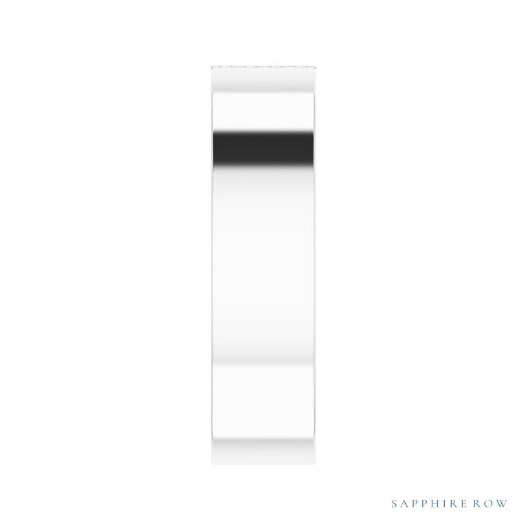 Natural Diamond Pavé Duo Squared Band in 14K white gold, alternate view