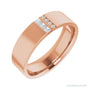 Natural Diamond Pavé Duo Squared Band in 14K rose gold