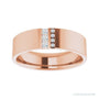 Natural Diamond Pavé Duo Squared Band in 14K rose gold, alternate view