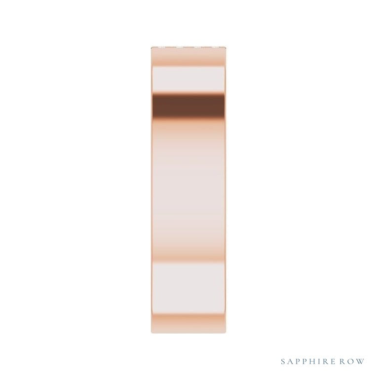 Natural Diamond Pavé Duo Squared Band in 14K rose gold, alternate view