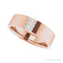 Natural Diamond Pavé Duo Squared Band in 14K rose gold, alternate view