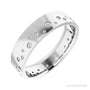 Natural Diamond Scattered Cigar Band in 14K white gold