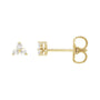 Natural Diamond Trio Earrings in 14K yellow gold