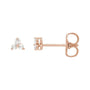 Natural Diamond Trio Earrings in 14K rose gold
