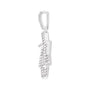 Natural Diamond Twisted Rope Star of David Pendant in 14K white gold, alternate view