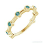 Natural Gemstone Bezel Station Ring in Alexandrite, 14K yellow gold