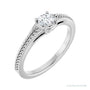 Sapphire Row Vintage Solitaire Engagement Ring setting in Platinum, shown with a centre stone (sold separately)