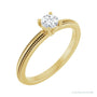 Sapphire Row Solitaire Milgrain Engagement Ring setting in 14K Yellow Gold, shown with a centre stone (sold separately)