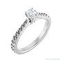 Sapphire Row Solitaire Engagement Ring setting in Platinum, shown with a centre stone (sold separately)