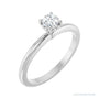 Sapphire Row Solitaire Engagement Ring setting in 14K White Gold, shown with a centre stone (sold separately)