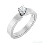 Sapphire Row Vintage Double Claw-Prong Solitaire Engagement Ring setting in 14K White Gold, shown with a centre stone (sold separately)