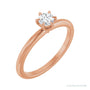 Sapphire Row Vintage Solitaire Engagement Ring setting in 14K Rose Gold, shown with a centre stone (sold separately)
