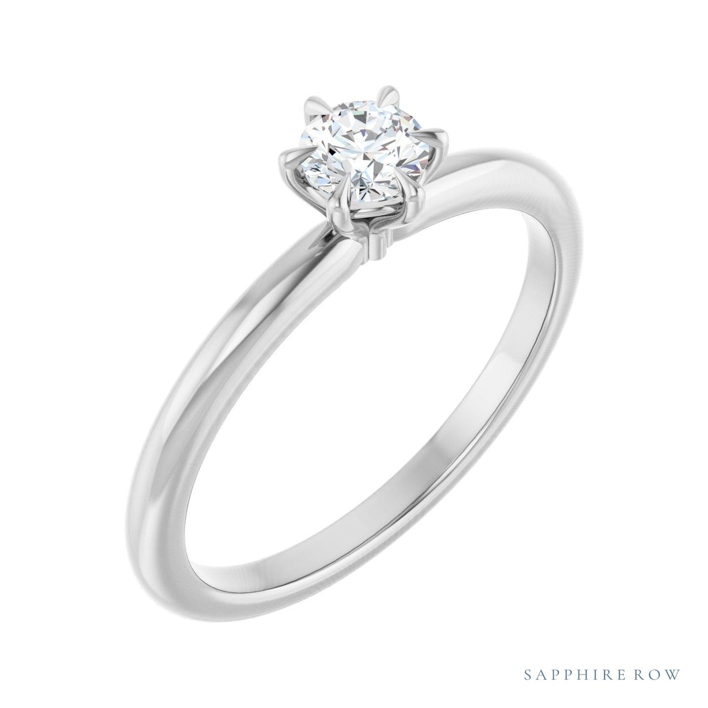 Sapphire Row Vintage Solitaire Engagement Ring setting in Platinum, shown with a centre stone (sold separately)