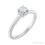 Sapphire Row Cathedral Hidden Halo-Style Engagement Ring setting in 14K White Gold, shown with a centre stone (sold separately)