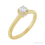 Sapphire Row Cathedral Hidden Halo-Style Engagement Ring setting in 14K Yellow Gold, shown with a centre stone (sold separately)