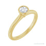 Sapphire Row Flush-Set Bezel-Set Solitaire Engagement Ring setting in 14K Yellow Gold, shown with a centre stone (sold separately)