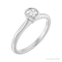 Sapphire Row Flush-Set Bezel-Set Solitaire Engagement Ring setting in Platinum, shown with a centre stone (sold separately)
