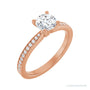 Sapphire Row Accented Engagement Ring (0.1-0.167 ct tw) setting in 14K Rose Gold, shown with a centre stone (sold separately)