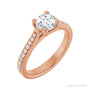 Sapphire Row Accented Engagement Ring (0.167 ct tw) setting in 14K Rose Gold, shown with a centre stone (sold separately)