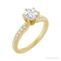 Sapphire Row Solitaire Engagement Ring (0.25 ct tw) setting in 14K Yellow Gold, shown with a centre stone (sold separately)