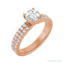 Sapphire Row Solitaire Engagement Ring (0.333-0.5 ct tw) setting in 14K Rose Gold, shown with a centre stone (sold separately)