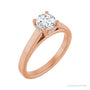 Sapphire Row Hidden-Detail Hidden Halo-Style Engagement Ring (0.03-0.375 ct tw) setting in 14K Rose Gold, shown with a centre stone (sold separately)