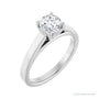 Sapphire Row Hidden-Detail Hidden Halo-Style Engagement Ring (0.03-0.375 ct tw) setting in 14K White Gold, shown with a centre stone (sold separately)