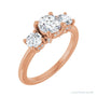 Sapphire Row Hidden-Detail Hidden Halo-Style Engagement Ring (0.333-0.625 ct tw) setting in 14K Rose Gold, shown with a centre stone (sold separately)