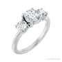 Sapphire Row Hidden-Detail Hidden Halo-Style Engagement Ring (0.333-0.625 ct tw) setting in 14K White Gold, shown with a centre stone (sold separately)