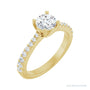 Sapphire Row Vintage Hearts on Top™ Engagement Ring setting in 14K Yellow Gold, shown with a centre stone (sold separately)