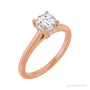 Sapphire Row Cathedral Claw-Prong Hidden Halo-Style Engagement Ring setting in 14K Rose Gold, shown with a centre stone (sold separately)