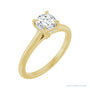 Sapphire Row Cathedral Claw-Prong Hidden Halo-Style Engagement Ring setting in 14K Yellow Gold, shown with a centre stone (sold separately)