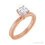 Sapphire Row Hidden-Detail Hidden Halo-Style Engagement Ring (0.03-0.5 ct tw) setting in 14K Rose Gold, shown with a centre stone (sold separately)