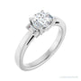 Sapphire Row Vintage Claw-Prong Three-Stone Engagement Ring or Band setting in Platinum, shown with a centre stone (sold separately)