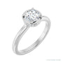Sapphire Row Hidden-Detail Claw-Prong Hidden Halo-Style Bezel-Style Engagement Ring setting in Platinum, shown with a centre stone (sold separately)
