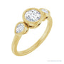 Sapphire Row Low-Profile Bezel-Set Three-Stone Engagement Ring (0.25-0.9 ct tw) setting in 14K Yellow Gold, shown with a centre stone (sold separately)