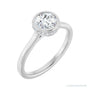 Sapphire Row Hidden-Detail Hidden Halo-Style Engagement Ring (0.05-0.625 ct tw) setting in Platinum, shown with a centre stone (sold separately)