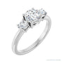 Sapphire Row Low-Profile Three-Stone Engagement Ring (0.333-0.75 ct tw) setting in 14K White Gold, shown with a centre stone (sold separately)