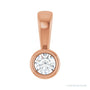 Sapphire Row Solitaire Charm/Pendant setting in 14K Rose Gold, shown with a center stone (sold separately)