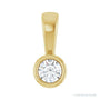 Sapphire Row Solitaire Charm/Pendant setting in 14K Yellow Gold, shown with a center stone (sold separately)